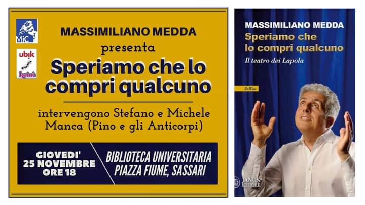 Presentazione libro di Massimiliano Ledda (teatro LaPola) "Speriamo che lo compri qualcuno"